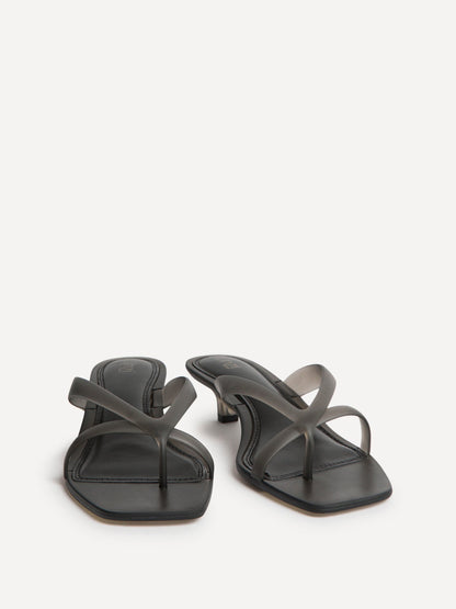 Axis Black Jelly Heeled Sandals