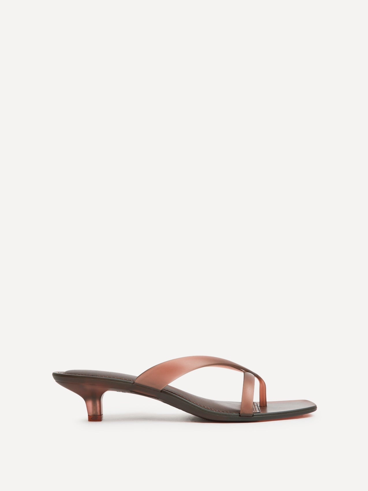 Axis Brown Jelly Heeled Sandals