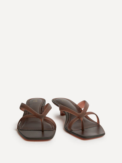 Axis Brown Jelly Heeled Sandals