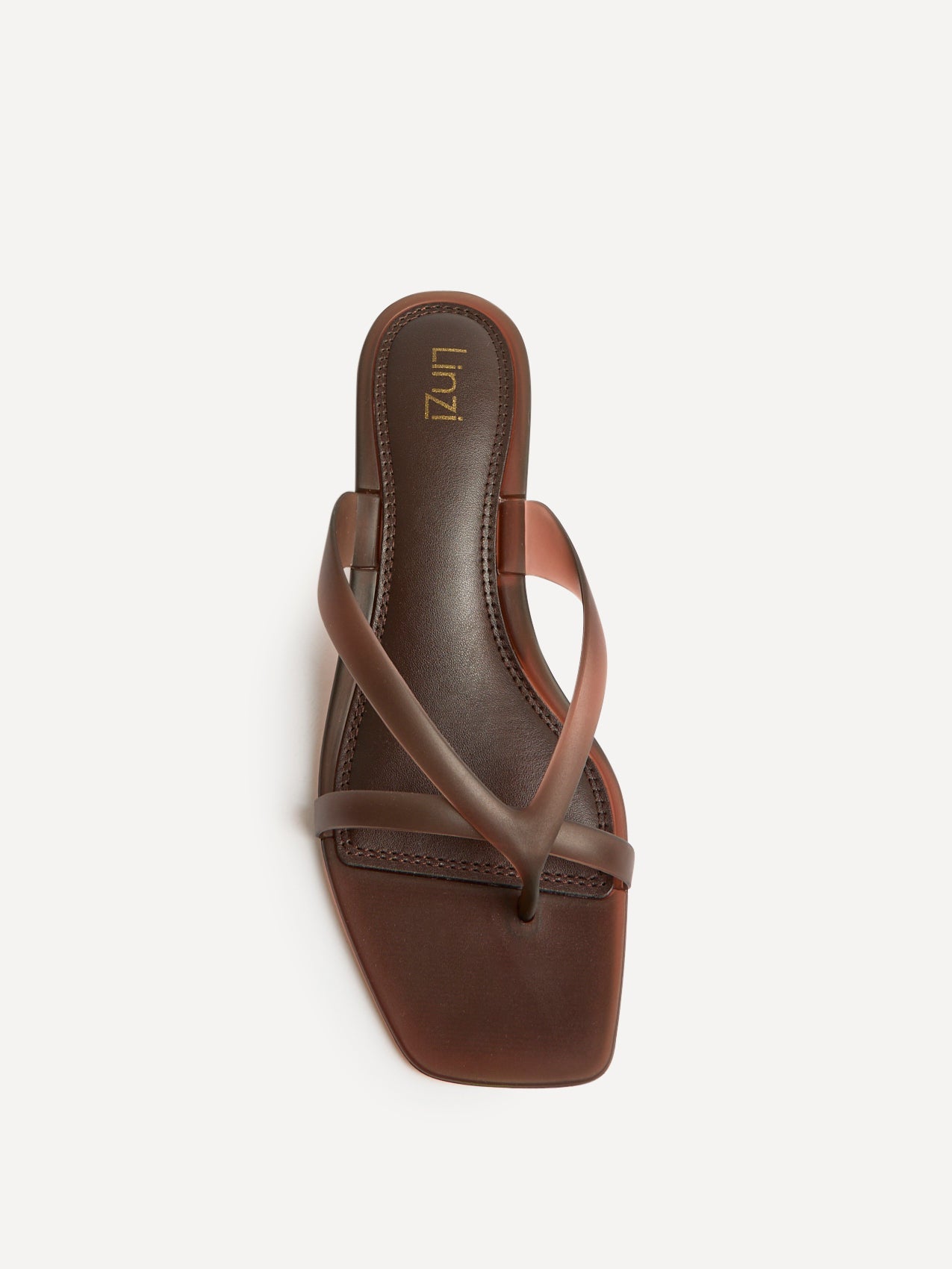 Axis Brown Jelly Heeled Sandals