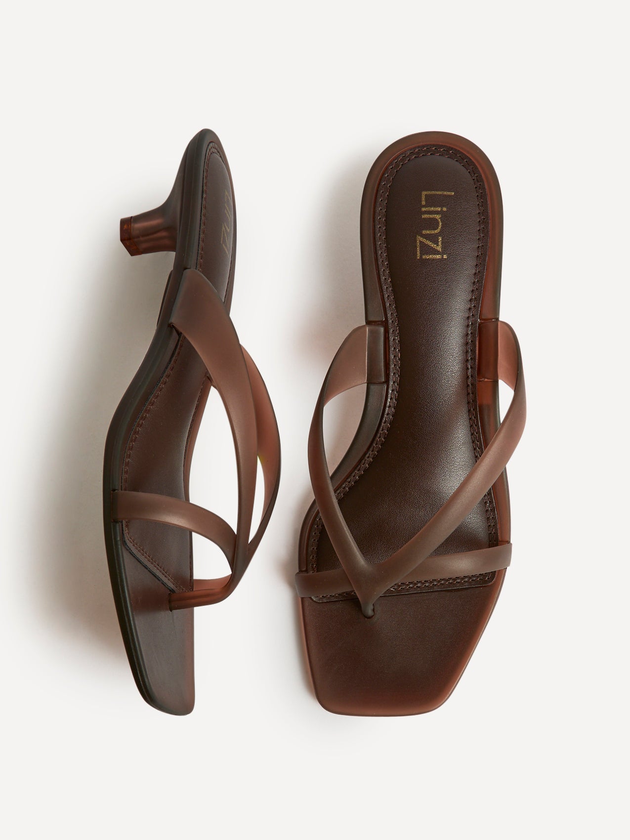 Axis Brown Jelly Heeled Sandals