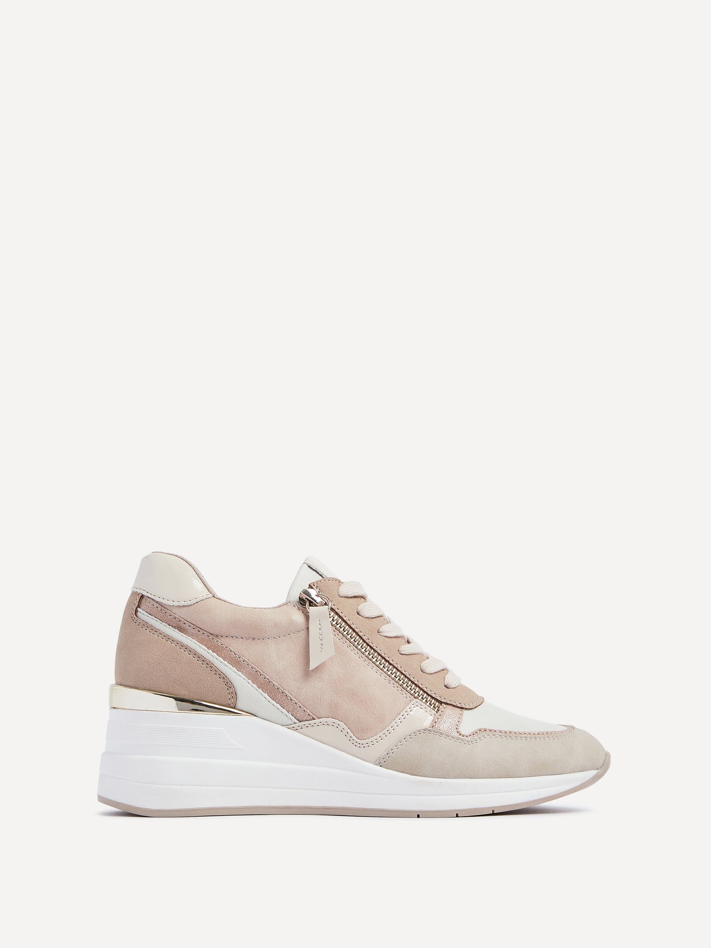 Aylin Nude Colour Wedge Trainers