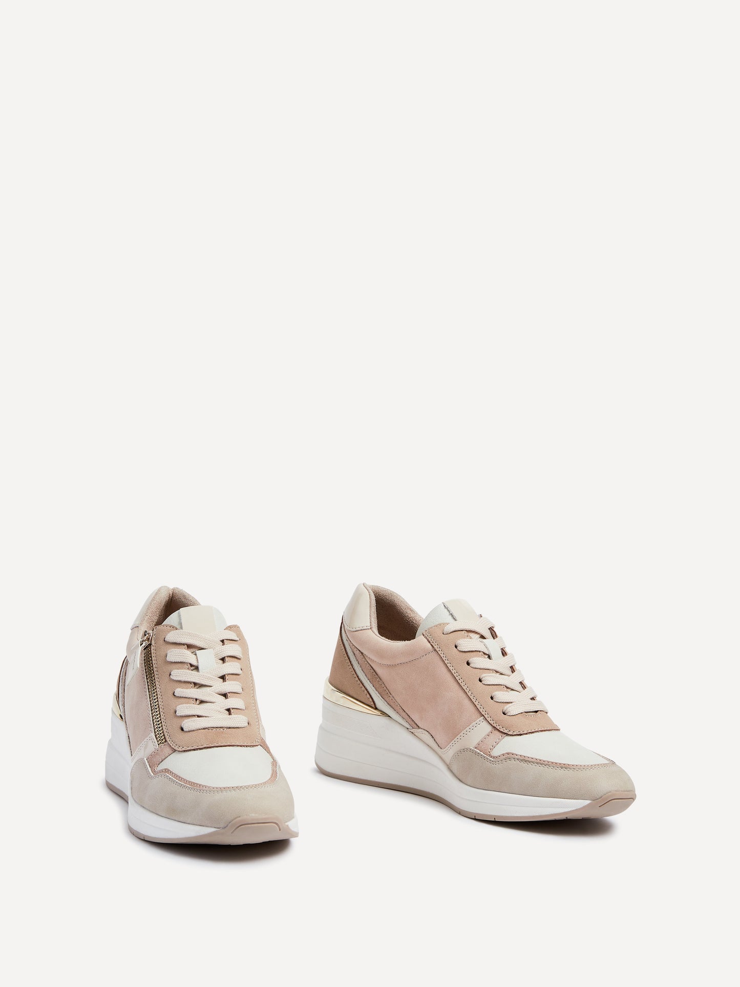 Aylin Nude Colour Wedge Trainers