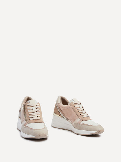 Aylin Nude Colour Wedge Trainers