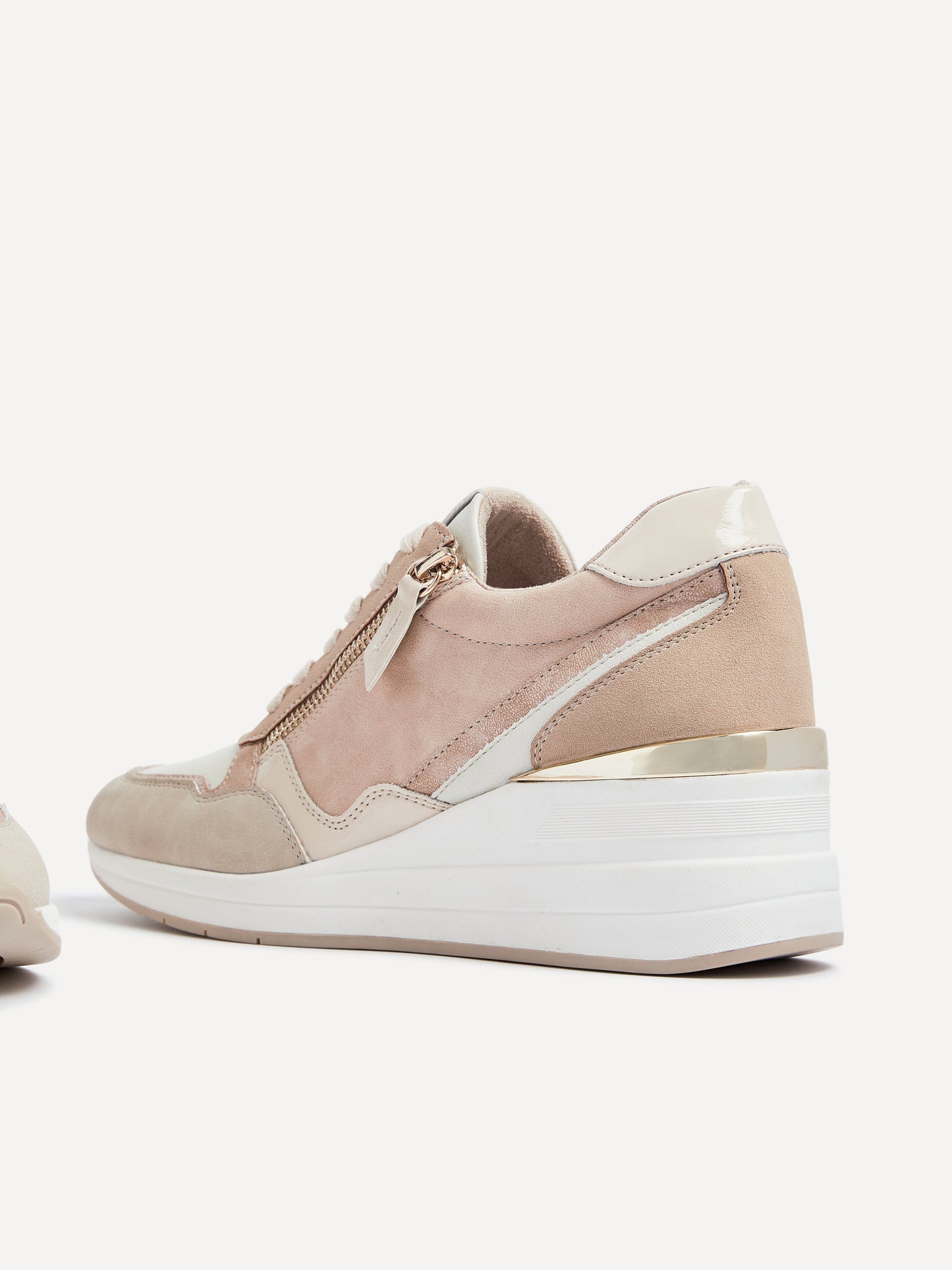 Aylin Nude Colour Wedge Trainers