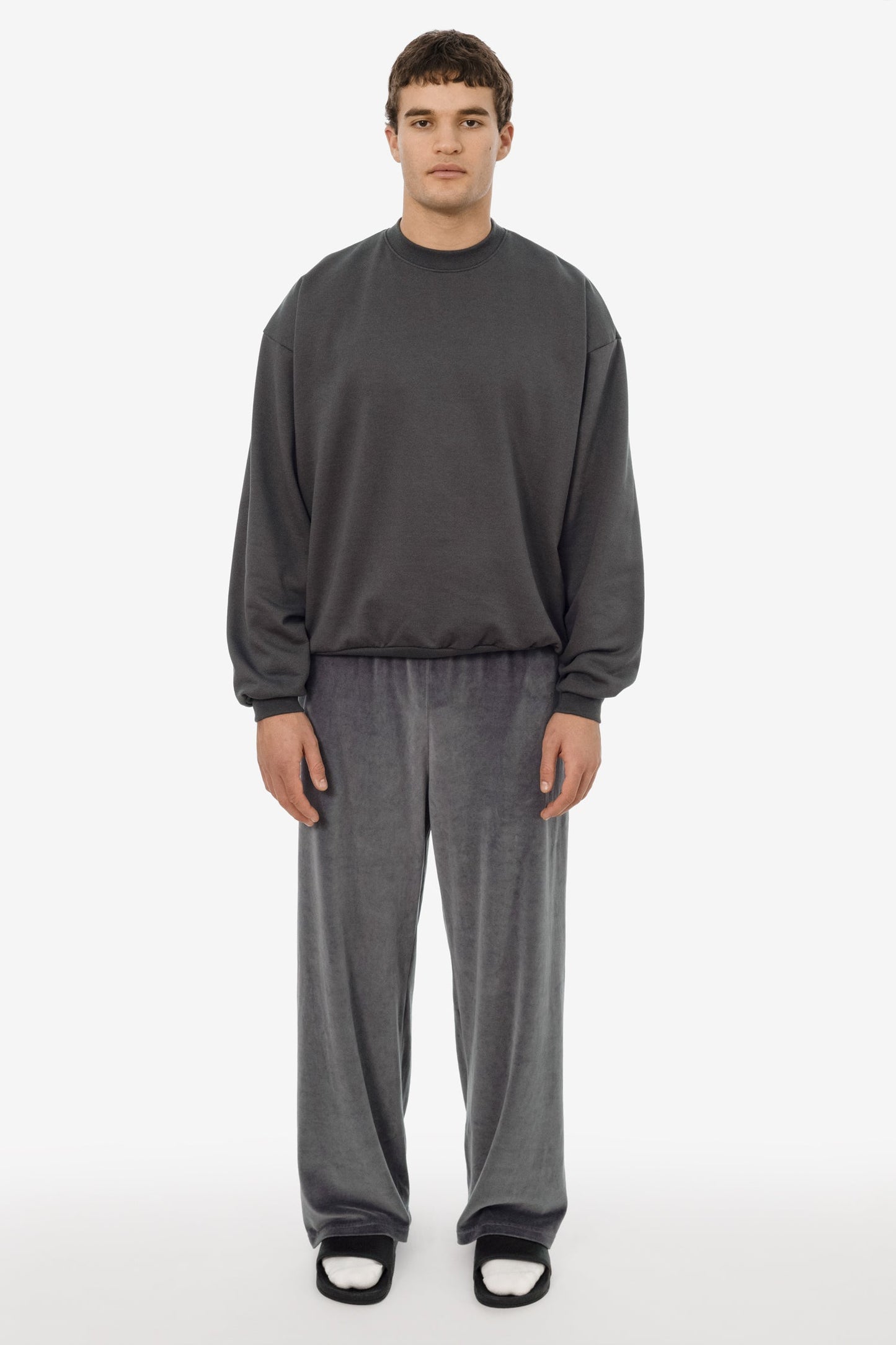 VLR445GD - Garment Dye Velour Open Bottom Sweatpants