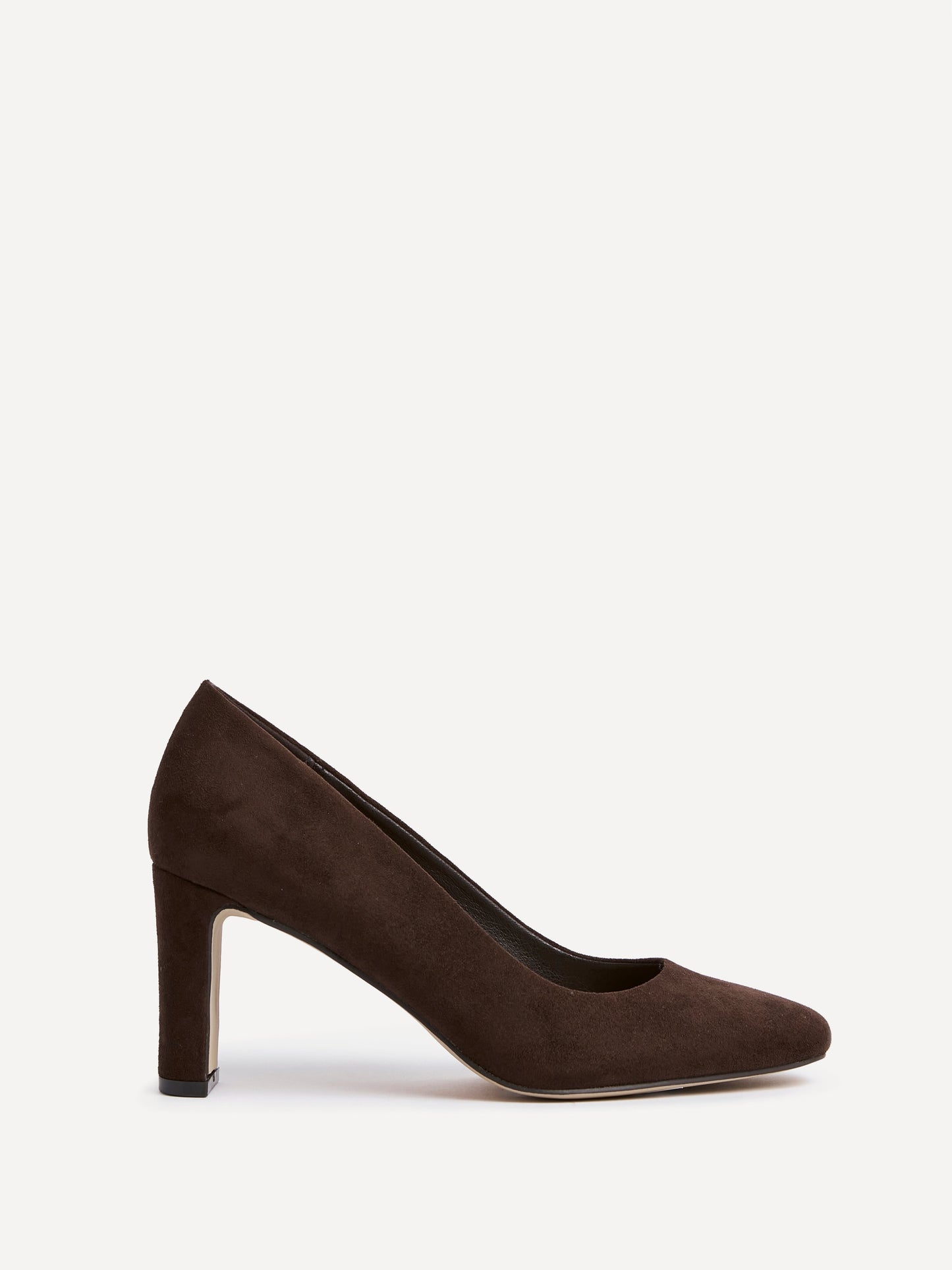 Agenda Brown Faux Suede Court Heels