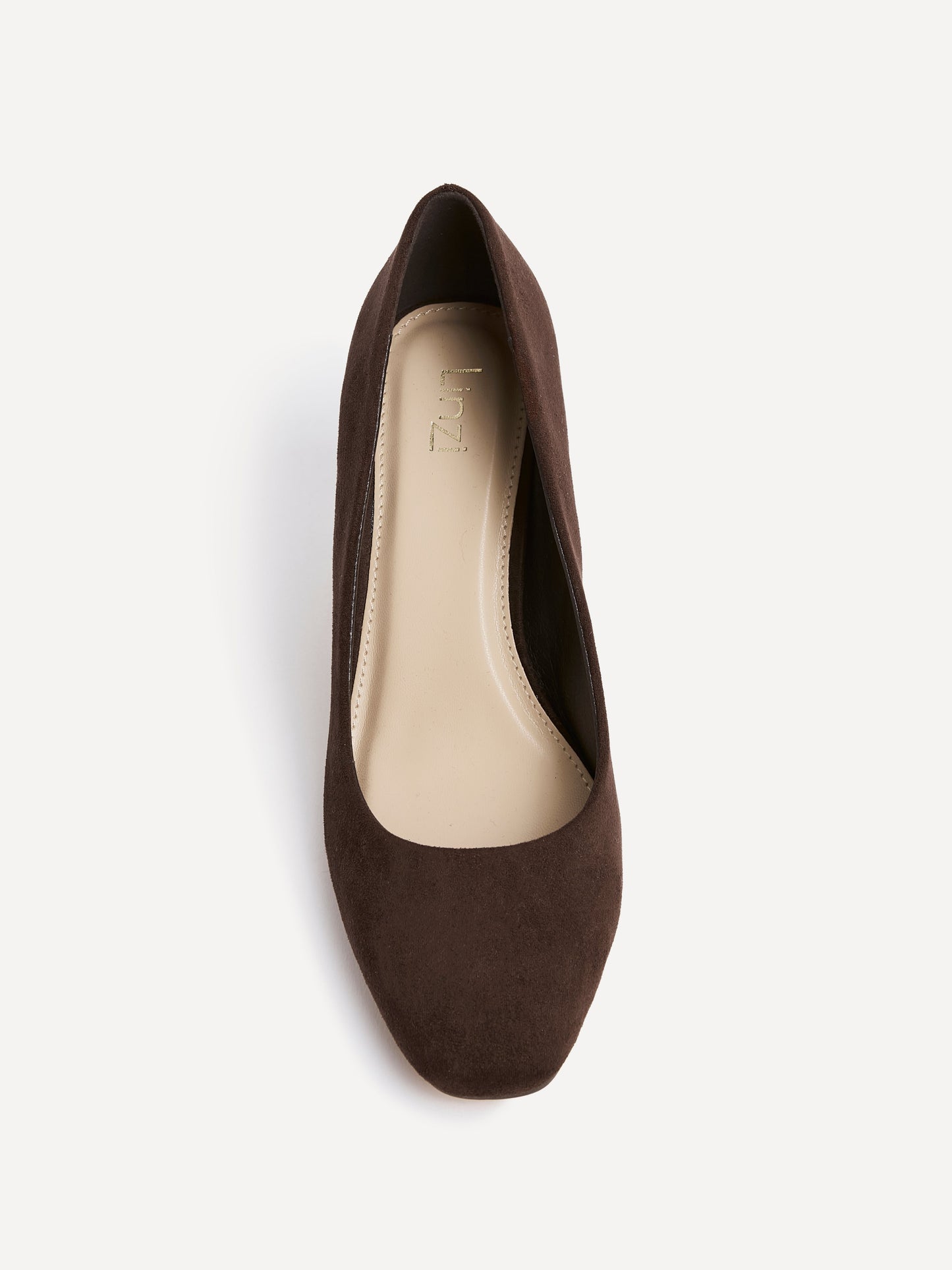 Agenda Brown Faux Suede Court Heels
