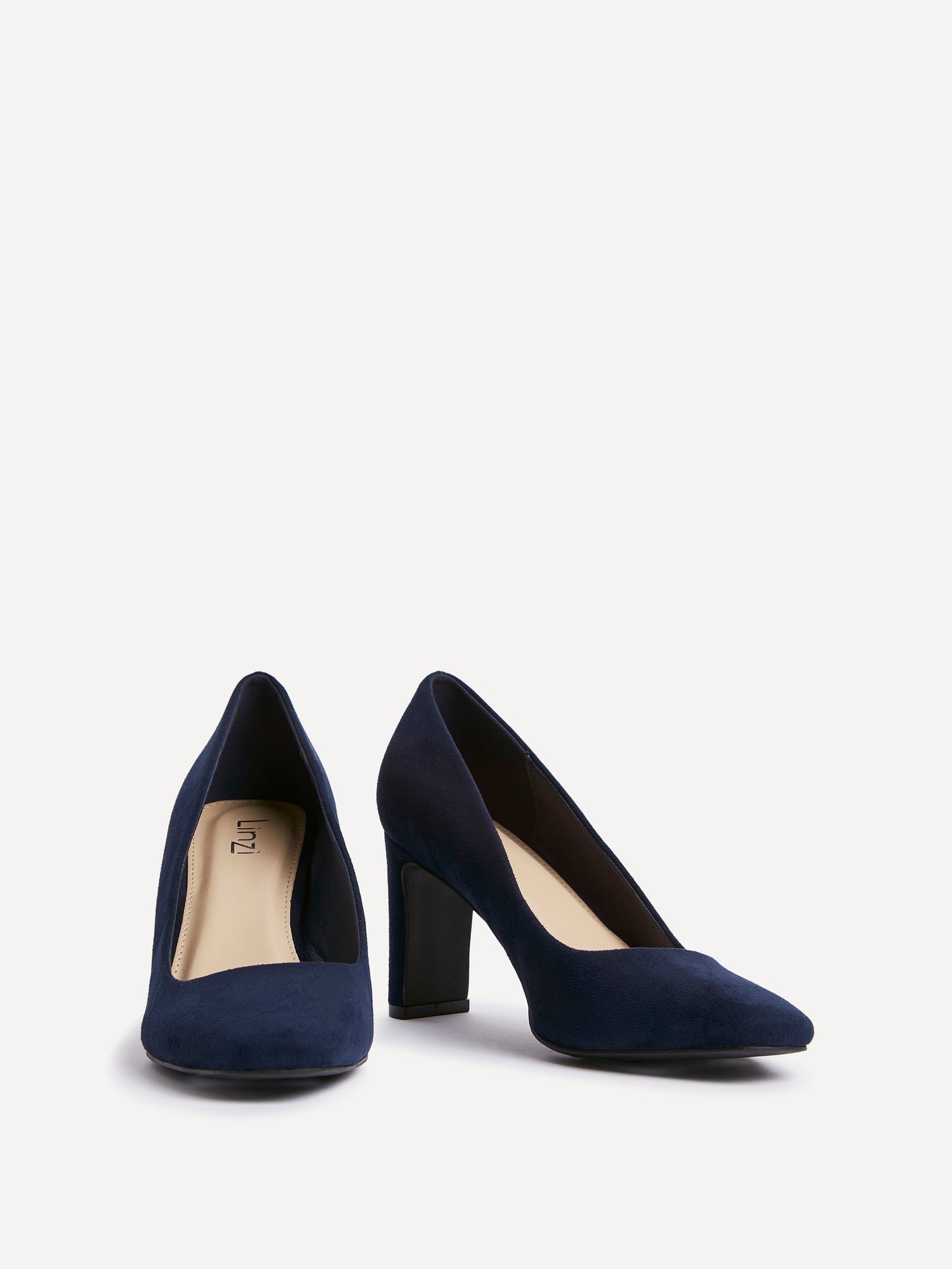 Agenda Navy Faux Suede Court Heels