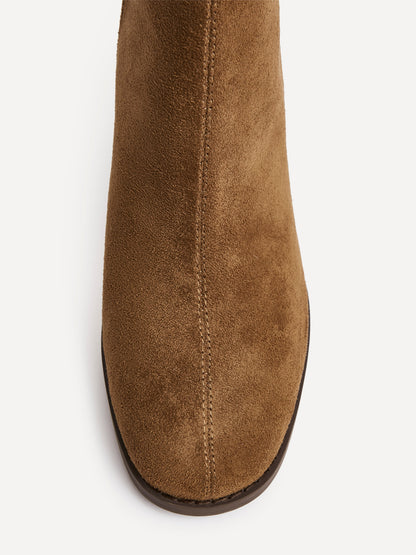 Approach Tan Block Heel Ankle Boots