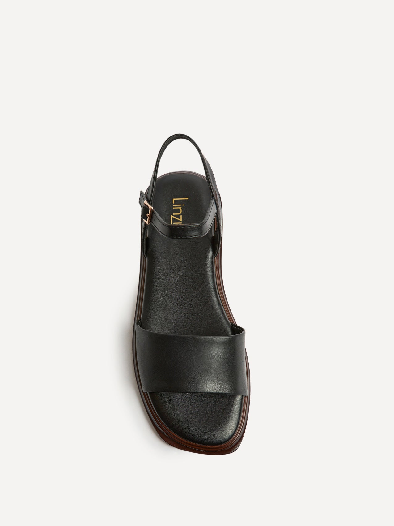 Balance Black Flat Sandals