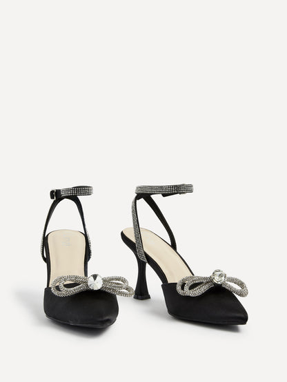 Beatrice Double Bow Embellished Court Heel