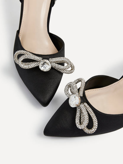 Beatrice Double Bow Embellished Court Heel