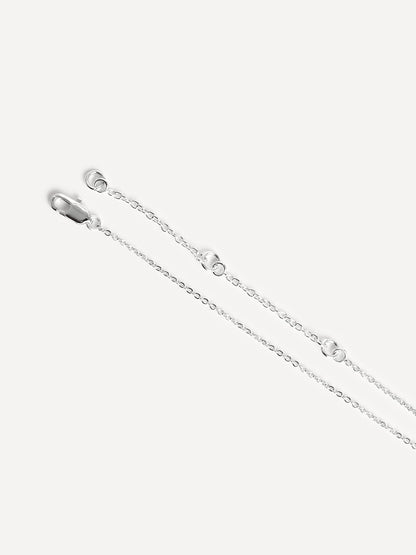 Beau Silver Crystal Drop Necklace