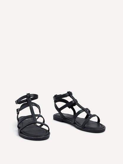 Belinda Black Gladiator Sandals