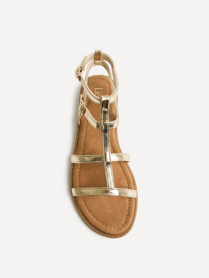 Belinda Gold Gladiator Sandals