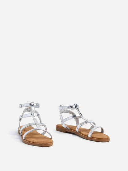 Belinda Silver Gladiator Sandals