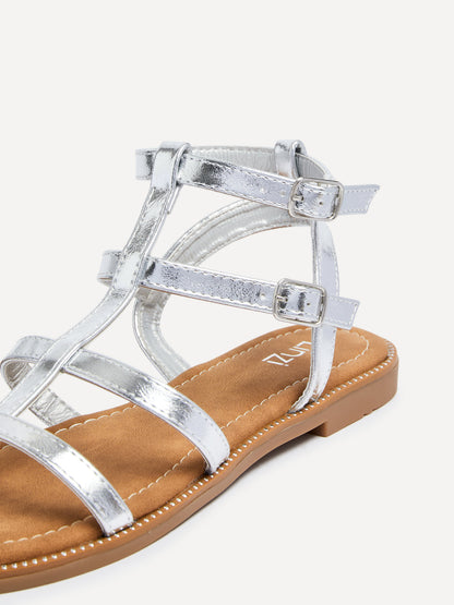 Belinda Silver Gladiator Sandals