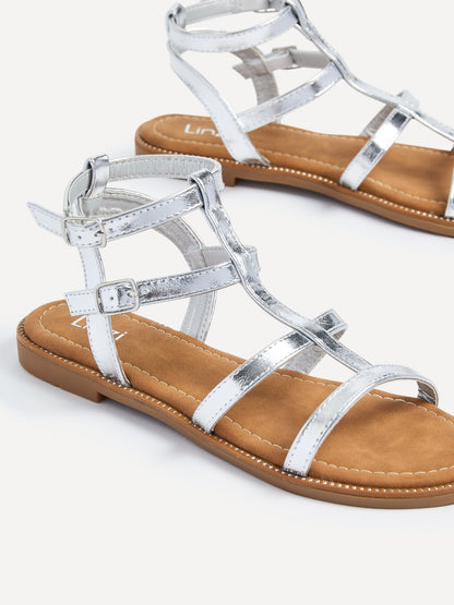 Belinda Silver Gladiator Sandals