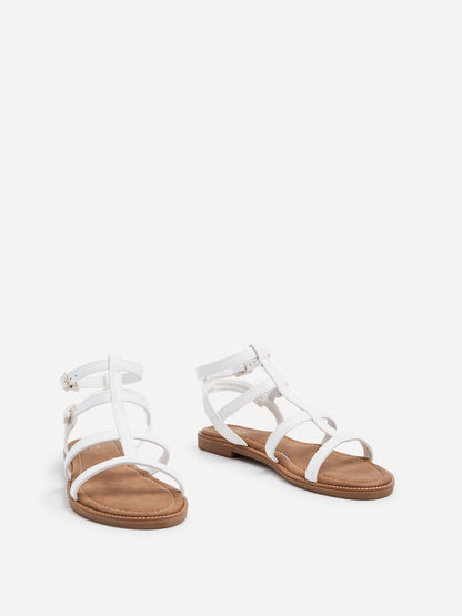 Belinda White Gladiator Sandals