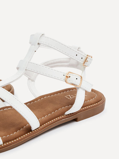 Belinda White Gladiator Sandals