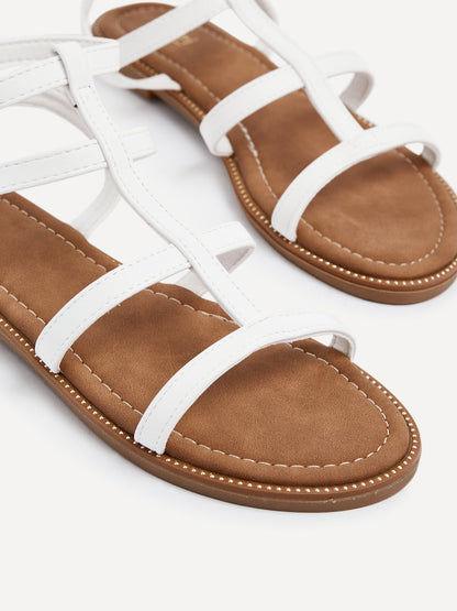 Belinda White Gladiator Sandals
