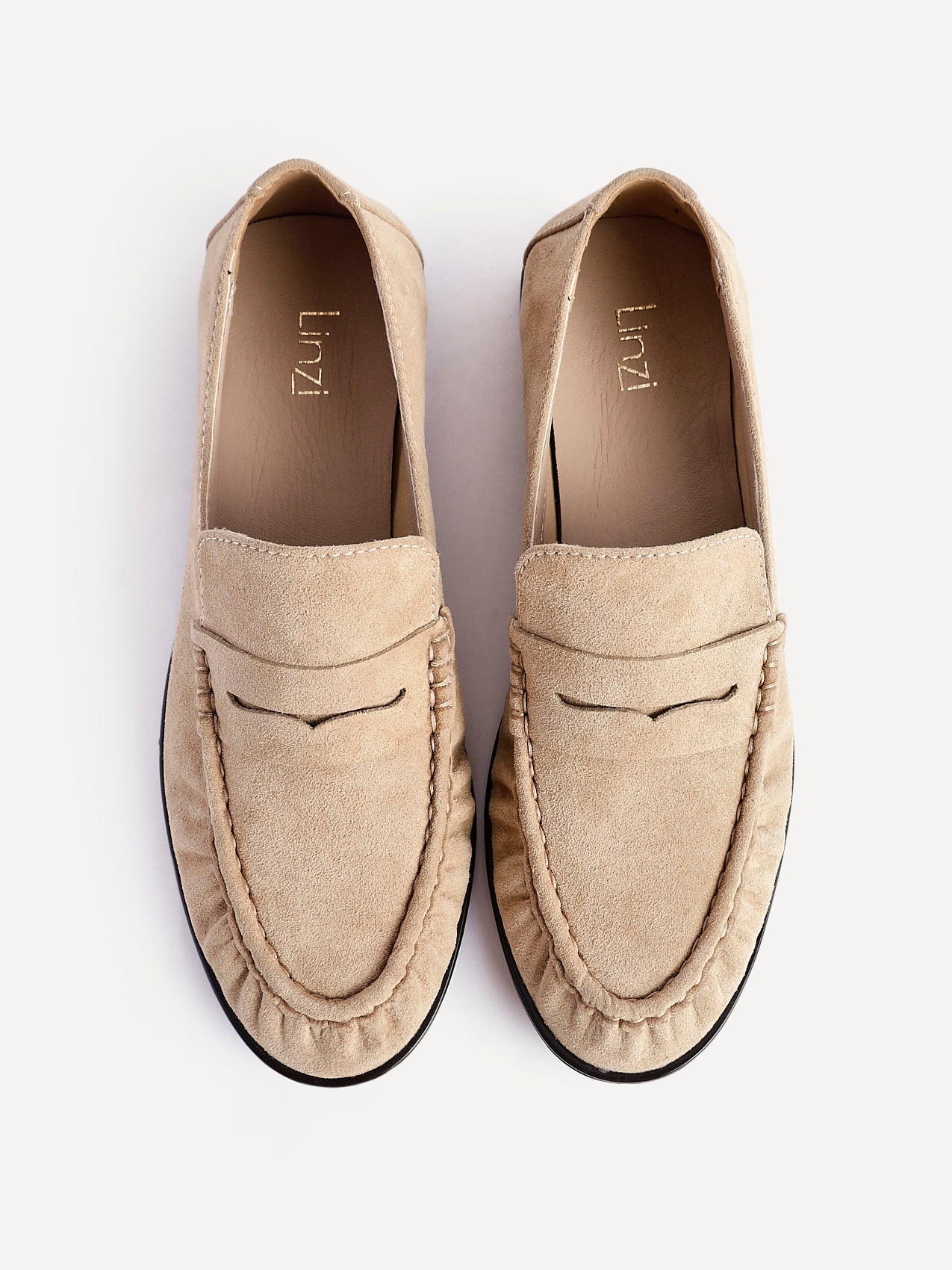 Belmont Beige Suede Leather Loafers