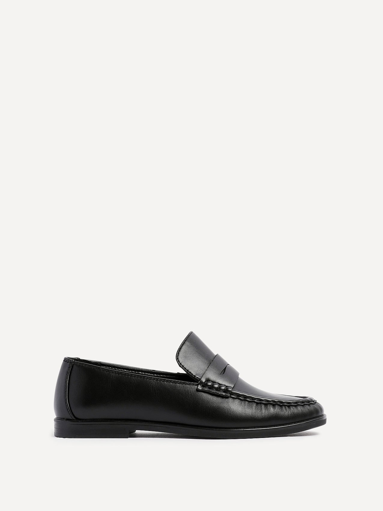 Belmont Black faux Leather Loafers