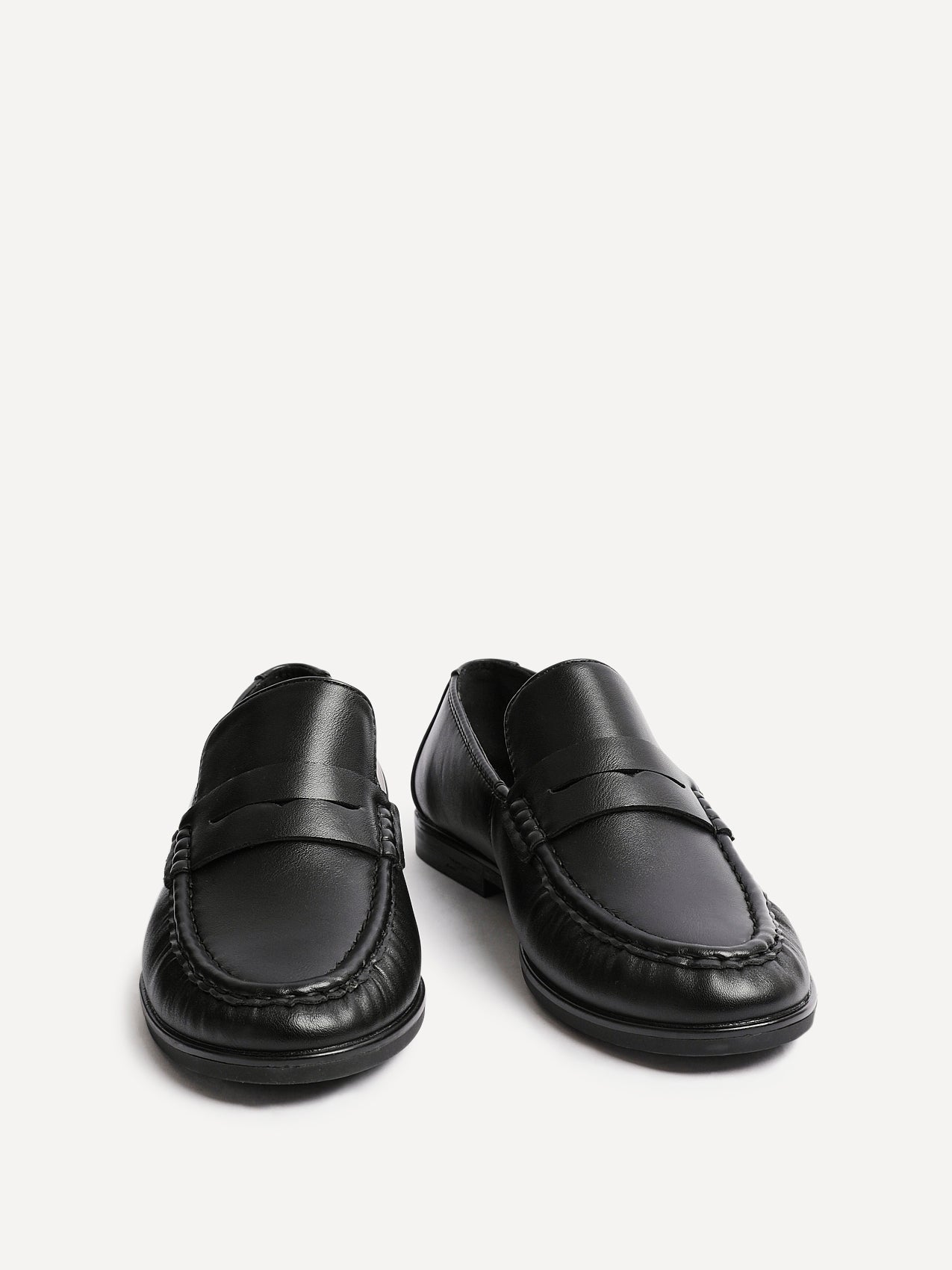 Belmont Black faux Leather Loafers