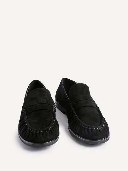 Belmont Black Suede Leather Loafers