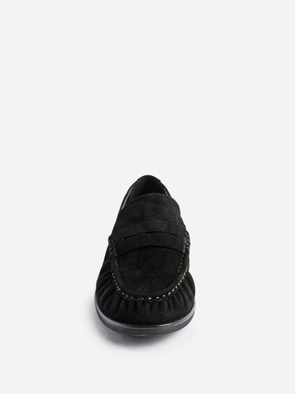 Belmont Black Suede Leather Loafers