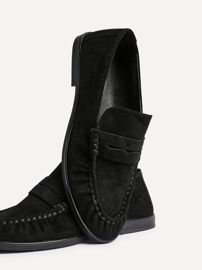 Belmont Black Suede Leather Loafers