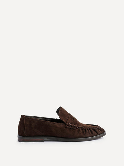 Belmont Brown Suede Leather Loafers
