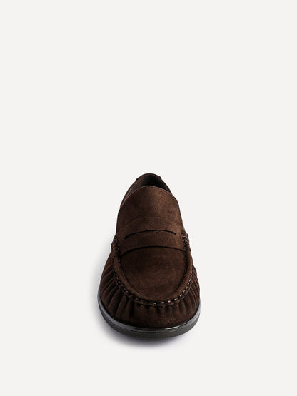 Belmont Brown Suede Leather Loafers