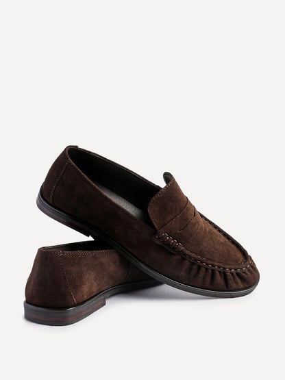 Belmont Brown Suede Leather Loafers