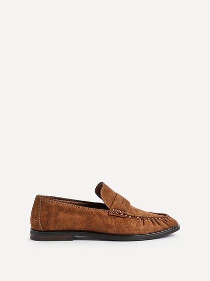 Belmont Tan Suede Leather Loafers