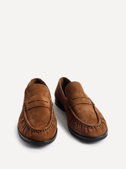 Belmont Tan Suede Leather Loafers