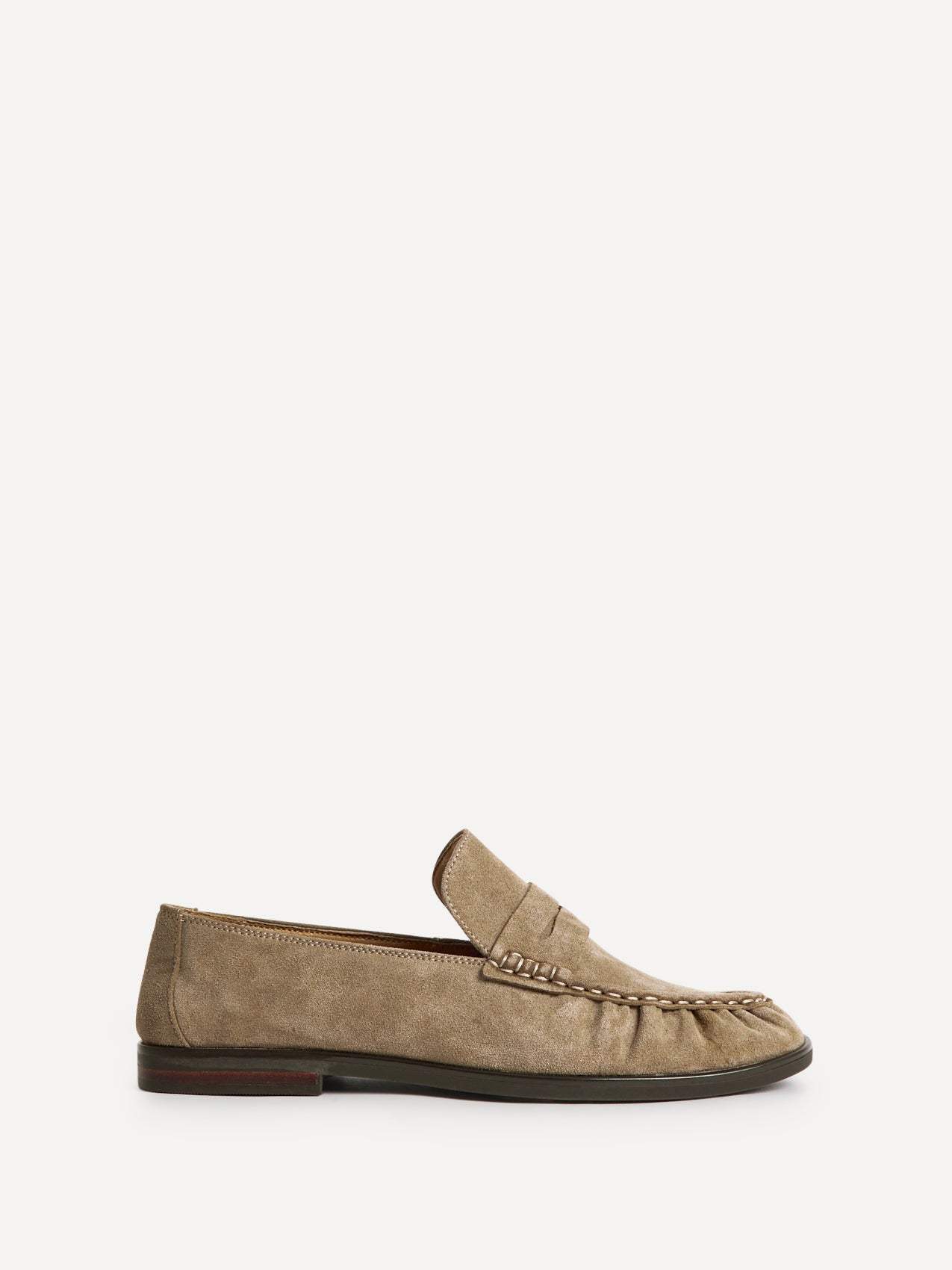 Belmont Taupe Suede Leather Loafers
