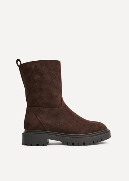 Bentley Brown Chunky Ankle Boots