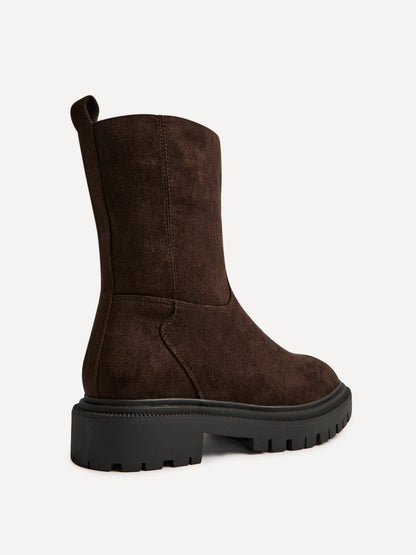 Bentley Brown Chunky Ankle Boots