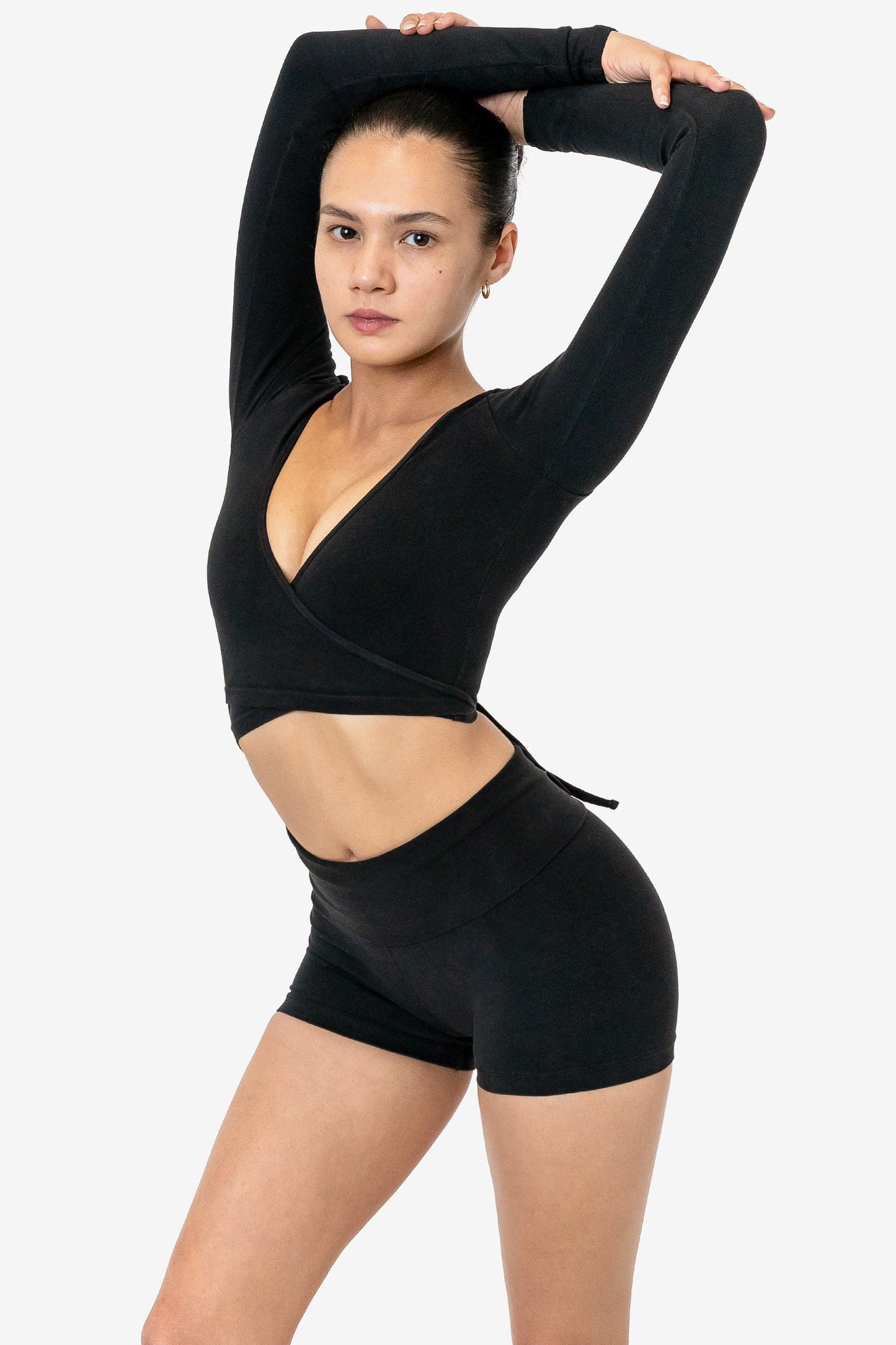 83077GD - Garment Dye Long Sleeve Wrap Top