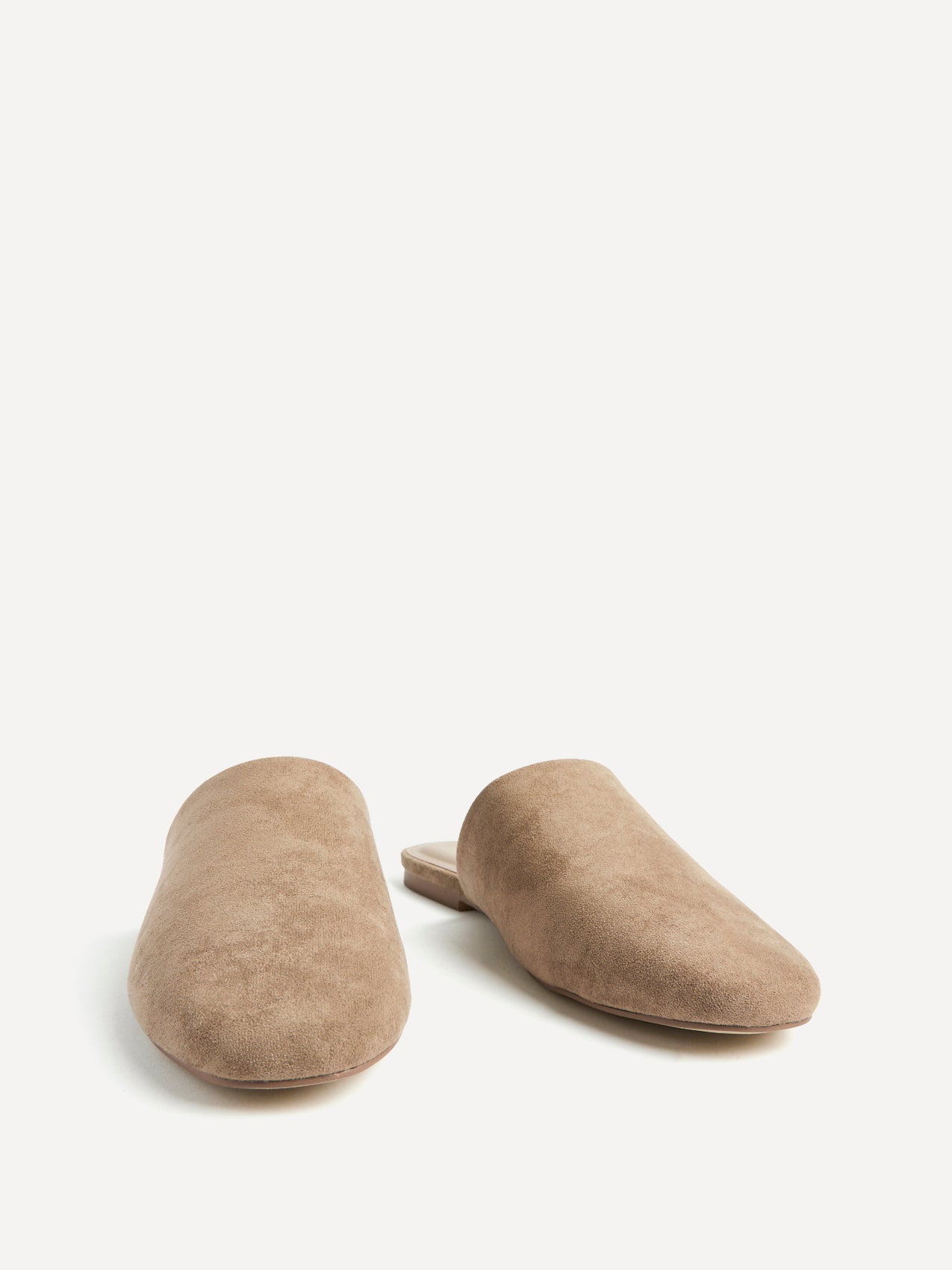 Blake Beige Faux Suede Mules