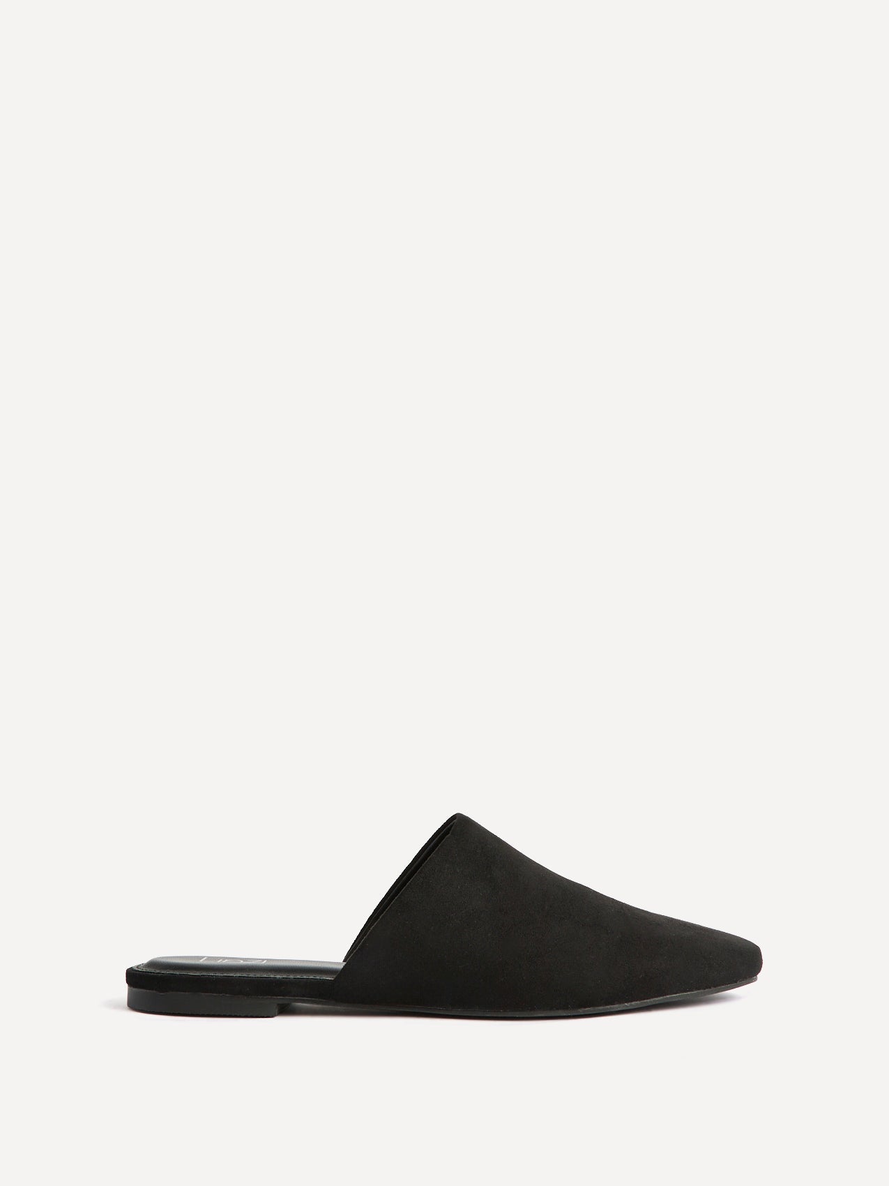 Blake Black Faux Suede Mules