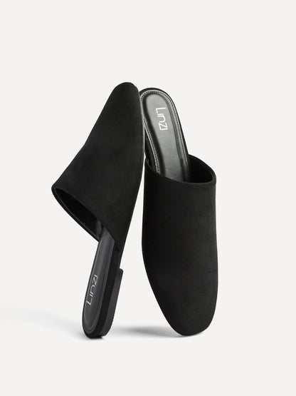 Blake Black Faux Suede Mules