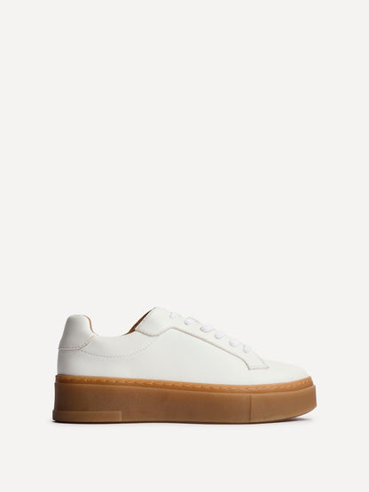 Blanca White Leather Trainers