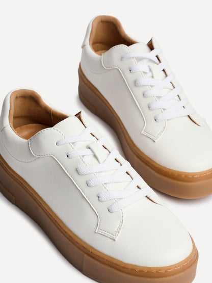 Blanca White Leather Trainers