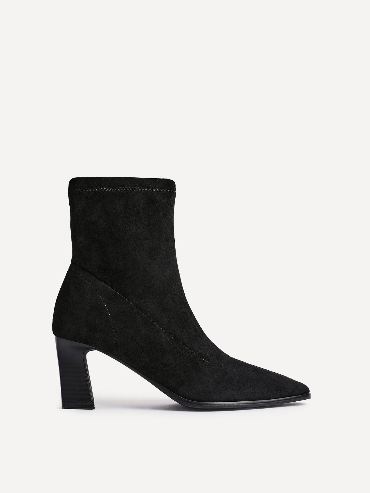 Blaze Black Sock Heeled Ankle Boots