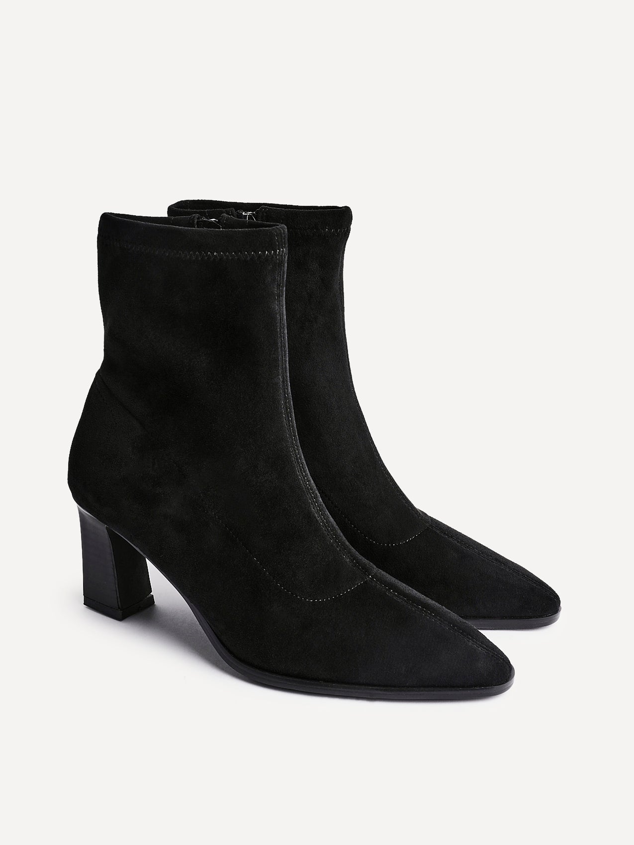 Blaze Black Sock Heeled Ankle Boots