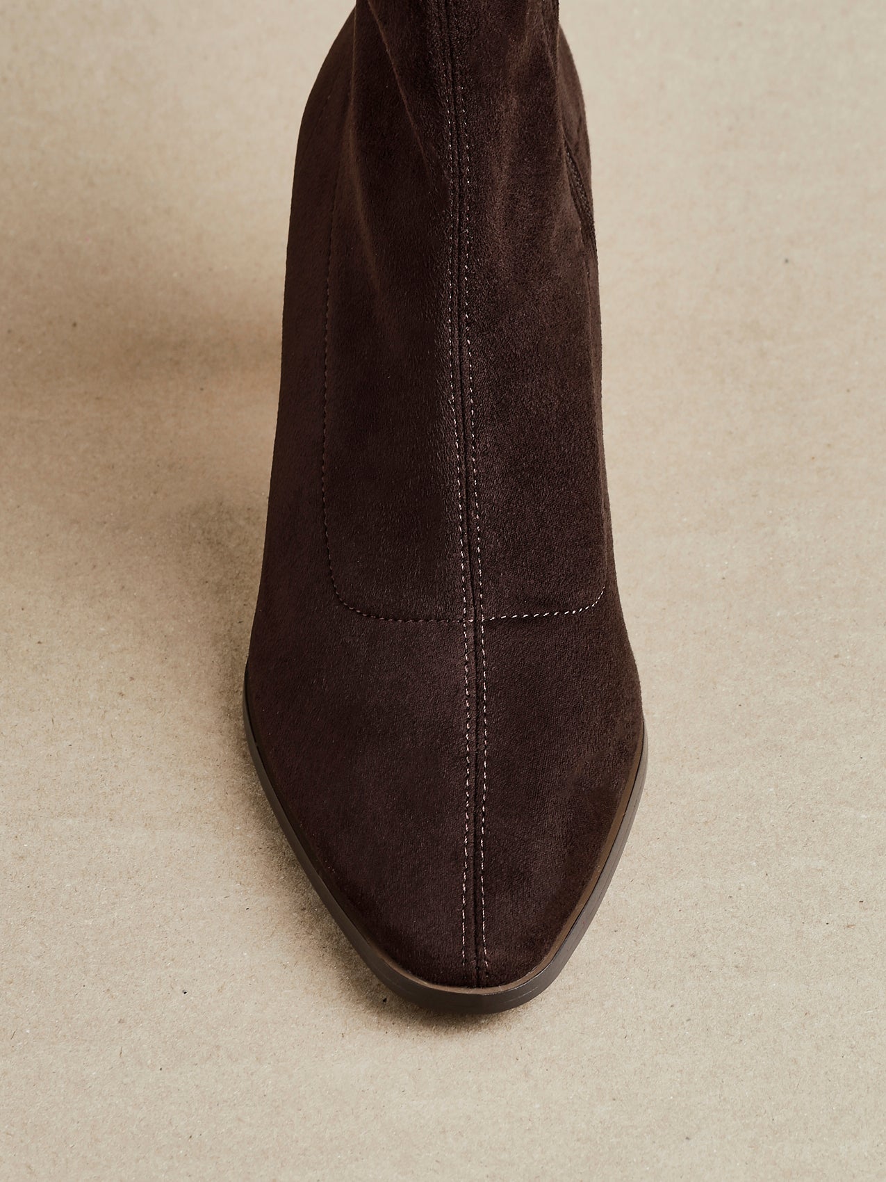Blaze Brown Sock Heeled Ankle Boots