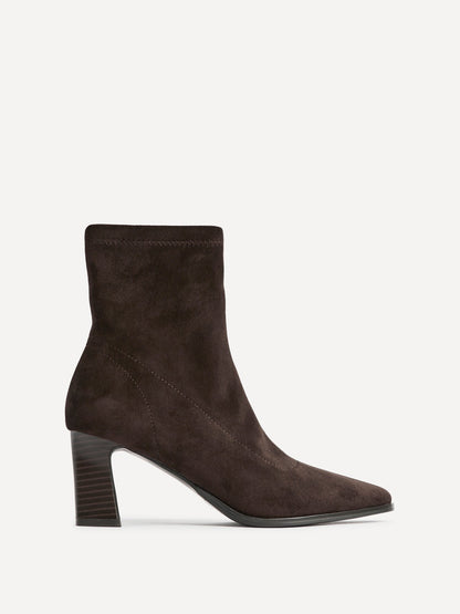 Blaze Brown Sock Heeled Ankle Boots